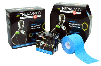 TheraBand Kinesiology Tape, Continuous. Roll, Disp 2"x16.4'-Black/Grey