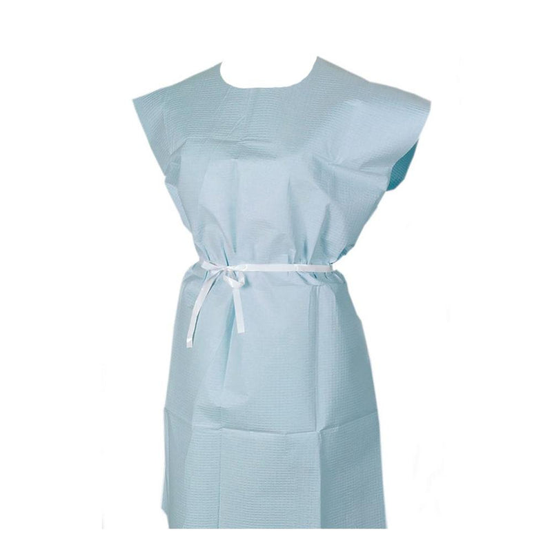 Disposable Exam Gowns Blue 50/Case