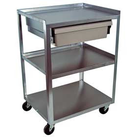 Ideal Cart, Stainless Steel, 3 Shelf, with Econo Drawer